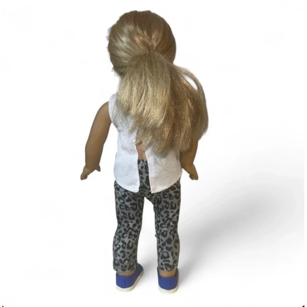 American Girl Truly Me Doll Blonde Hair Brown Eyes 18 inch Leopard Outfit 2013